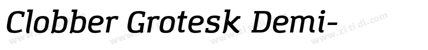 Clobber Grotesk Demi字体转换